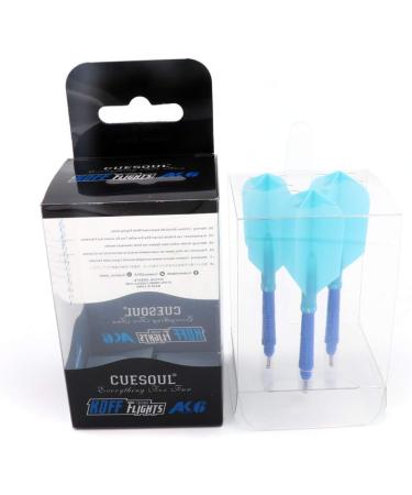 CUESOUL AK6 Slim Dart Stem with AK4 Flights Set - Blue, B Size - 3pcs, 35mm Shaft Length - Buy Online on GoSupps.com