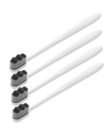 Minkissy 4 pieces of soft toothbrush daily toothbrushes for adult toothbrush with soft bristle children's travel toothbrush aesthetic toothbrush captivity white travel pp household (1 Pack) white