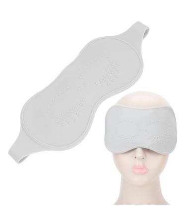 Gel Eye Pad Soft Silicone Hot Ice Compress Relief Fatigue Reusable Adjustable Size Eye Patch (Gray)