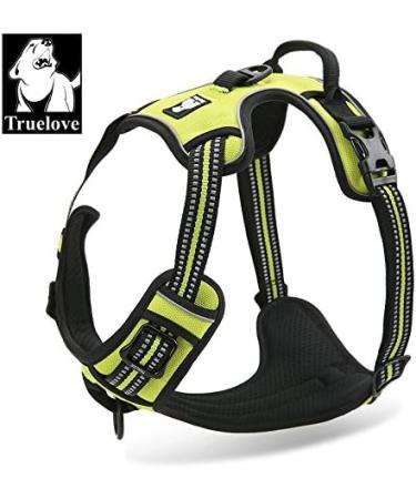 Winhyepet TrueLove No-Pull Dog Harness - Reflective Adjustable for All Sizes Includes 2 Linen Clips & Control Handle - TLH5651 XL Neon Yellow - Buy Online on GoSupps.com