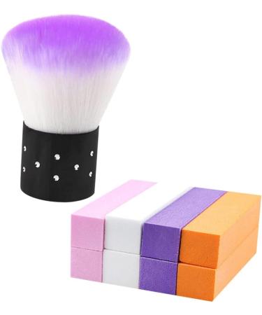 Healeved 1 Set High Elastic Sponge Nail Art Tool Professional Nail File Pedicure Kit Nail Art Remover Nail Dust Collector Finger Nail Files Toenail File High Elasticity Tofu Cubes Purple - Buy Online on GoSupps.com