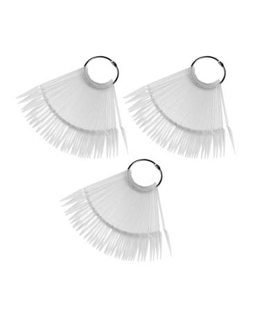 3 sets of incorrect nail pattern tips for displaying nail colors False nail art tips polishing panel Show Display pins for nail paint tips for nail practice manicure exercise stock transparent