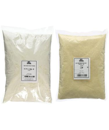 Old India Onion Powder 1 Kg & Garlic Granules/Minced 1 Kg + Garlic Granules / Minced 1 Kg 1 kg (Pack of 1)