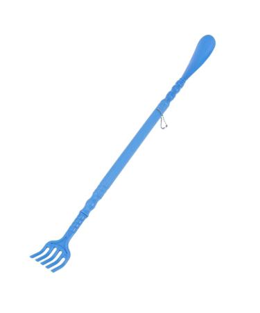 Back Scratcher Rake Shoe Horn Long Handle Itching Back Scratcher Body Hand Massager for Itchy Back (Blue)
