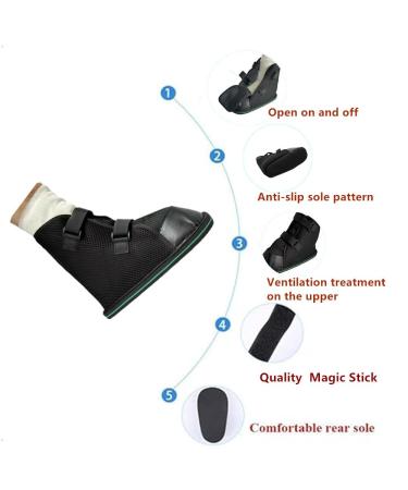 Buy Adjustable Walking Boots | Medical Open-Toe Plaster Shoes | Recovery Cast Shoe for Men & Women (Summer XL) - Black - Buy Online on GoSupps.com