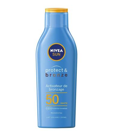 NIVEA Sun Protect & Bronze Sun Milk Lotion SPF 50 200ml - Buy Online on GoSupps.com