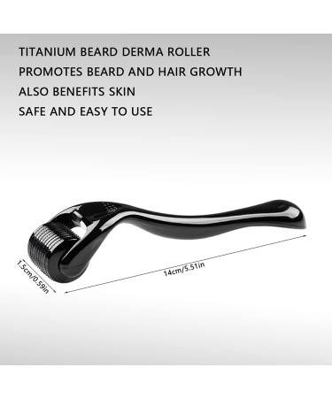 Xyemao 3-in-1 Titanium Derma Roller Set for Beard, Hair, Skin, and Face - Self Care Gifts for Men and Women - 540 Microneedles (0.5mm, 1.0mm, 1.5mm) - Black - Buy Online on GoSupps.com