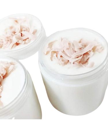 Coconut Exfoliating Whipped Body Scrub - Moisturizing Soap For Dry Skin. 10 Ounces Jar
