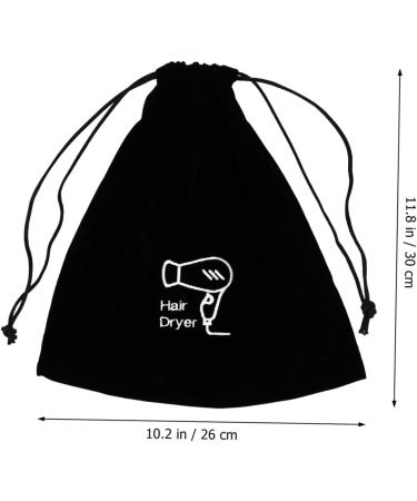 Healeved 10 Pcs Hair Dryer Storage Bag Purse Organizer Bags Hair Jewels Portable Dryers Pouch Black Flannel - Buy Online on GoSupps.com