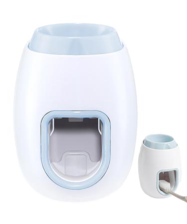 WOBBLO Toothpaste Saving Toothpaste Wall Mounted Squeezer Roller for Bathroom without Drilling Easy to Use Hygienic for Children and Adults Blue Haze