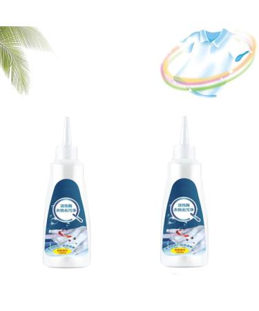 Active Enzyme Laundry Stain Remover White Shirt Guardian Garment Stubborn Stain Cleaner Oil Remover Active Enzyme Clothing Stain Remover Enzyme Laundry Stain Remover (White 2pcs) White 2pcs
