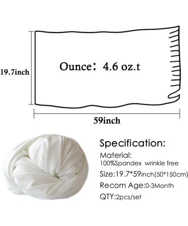 Newborn Photography Props Swaddle Wraps for Baby Boys Girls Baby Photo Props Shoot Stretch Blanket White - Buy Online on GoSupps.com