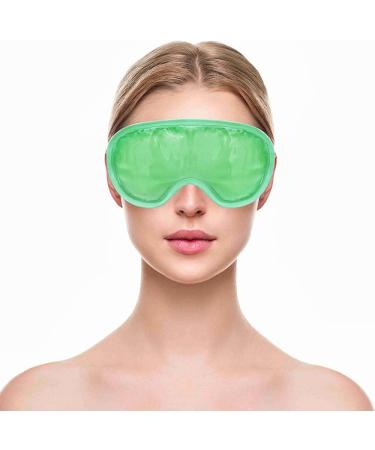 Reusable Ice Face and Eye Mask for Pain Relief and Migraines - Green - Buy Online on GoSupps.com