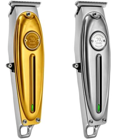 Professional Rechargeable Hair Clippers for Men - Electric Trimmer & Beard Clipper - Full Metal Design (Silver - Buy Online on GoSupps.com