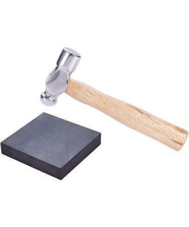 BENECREAT 6 Long Iron Jewelry Making Hammer Set with Wood Handle and Rubber Bench Block - Ideal for Jewelry Making and Metal Smithing - Buy Online on GoSupps.com