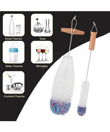 Tvnakdfq Cleaning Brush Soda Bottle Brush Wooden Handle Brush Glassware Jar Cleaner Kitchen Cleaning Tool - Buy Online on GoSupps.com
