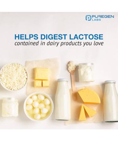 Puregen Labs Dairy Relief Natural Fast Acting Lactase Enzyme 3000 FCC Lactose Intolerance Pills 90 Caplets 1 - Buy Online on GoSupps.com