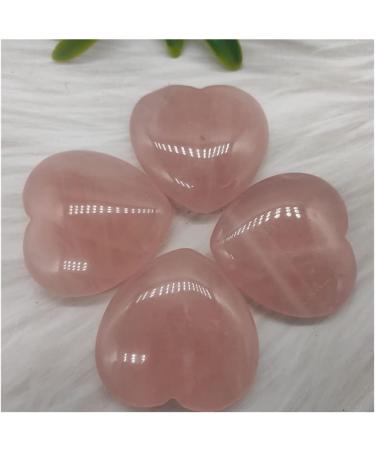 for 1pcs 40 * 40mm Rose Quartz Heart Shaped Stone Natural Crystal Stone Mineral Specimen - Buy Online on GoSupps.com