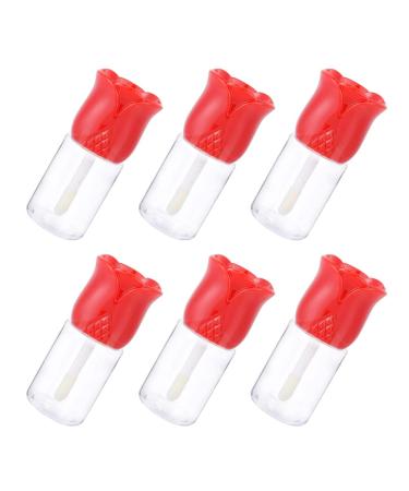 Make-up lip gloss empty lip container 6 pieces Red Rosent