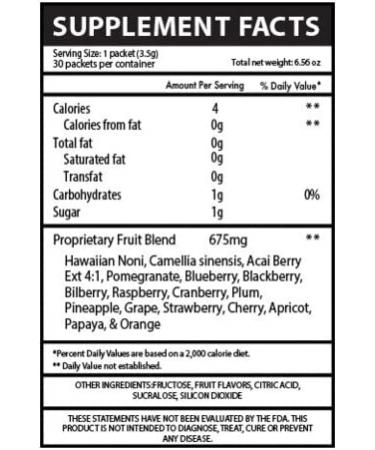 Squeeze Dried Noni to Go Sticks - Hawaiian Noni and Green Tea Blend - Antioxidant-Rich & Immune-Boosting - 30 Count Pack - Buy Online on GoSupps.com