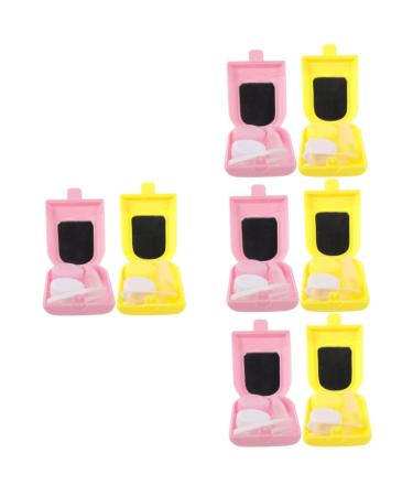 Solustrie 8 sentences contact lens container mirror film eye lens organizer lens storage case lens container travel lens case colored contact lenses accompanying box glass