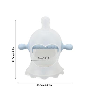 Wrist Hand Teether Monkey Head BPA Free Safe Teething Toy for Toddler Bed - Transparent Blue - Buy Online on GoSupps.com