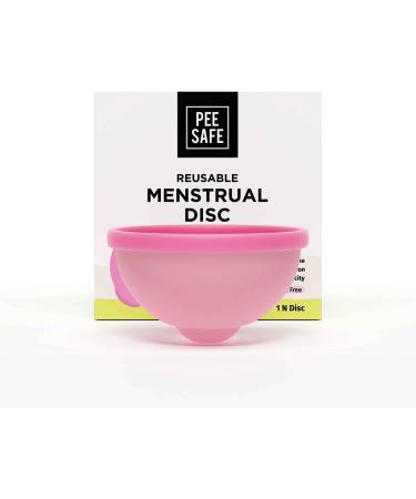 Peesafe Reusable Menstrual Disc - High Capacity 55ml | Medical Silicone Menstrual Cup & Storage Bag | Eco-Friendly Period Solution - Buy Online on GoSupps.com