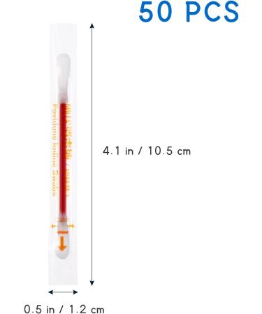 SUPVOX 50pcs Disposable Cotton Swab for Skin Disinfection - Iodophor Swab for Hospital & Home Use - Buy Online on GoSupps.com
