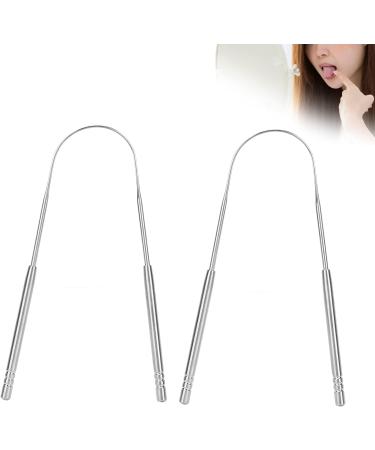 JTLB U-Shaped Stainless Steel Tongue Scraper - Effective Bad Breath Removal & Oral Health Tool - Buy Online on GoSupps.com
