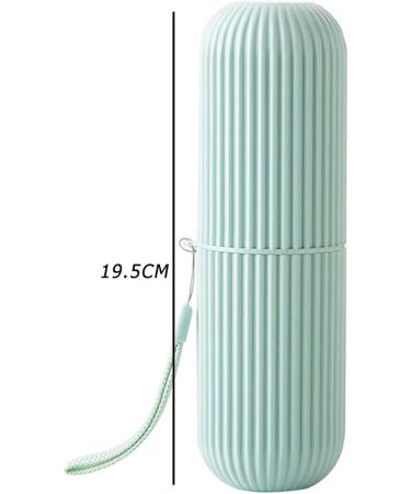 Digjobk Portable Toothbrush Cup & Toothpaste Holder - Green Travel Storage Organizer for Bathroom & Outdoors - Buy Online on GoSupps.com