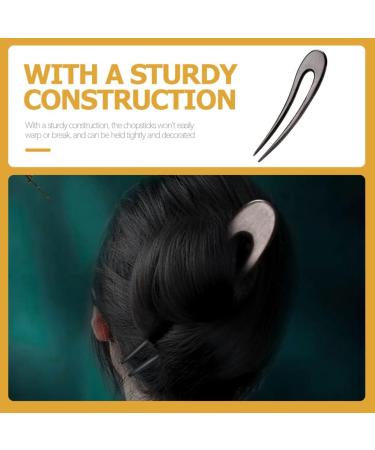 FOMIYES u-shaped hairpin four prong hair fork hair fork 4 prong bridal hair accessories hair fork clip 4 prong hair fork hair clips for girls u shaped hairpin Hair up ball head bride Wood - Buy Online on GoSupps.com