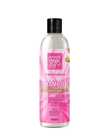 Gold Banner Beauty Good2Gro Hydrating & Strengthening Shampoo with Silk Proteins - 8oz | Gently Cleanses Restores Strengthens & Adds Shine | Vegan & Cruelty-Free