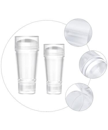Uonlytech Silicone Nail Art Stamper Set - 2 Pcs Tool with Cap for DIY Manicure & Nail Art - Perfect for Creative Nail Designs - Buy Online on GoSupps.com