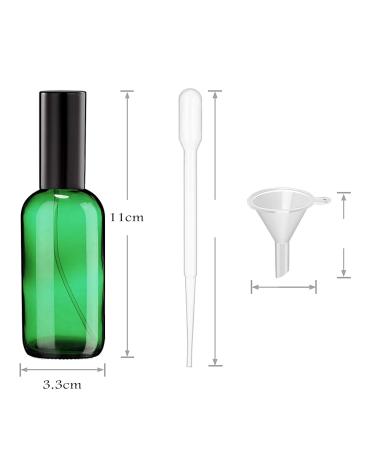 Phomanttonary 6-Piece 30ml Green Glass Spray Bottle Set | Refillable Atomizers for Essential Oils Cleaning Cosmetics & Aromatherapy | Portable Small Spray Bottles for Household & Gifts - Buy Online on GoSupps.com