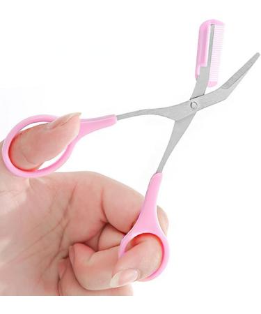 Professional Stainless Steel Eyebrow Grooming Shear Scissors with Plastic CombEyebrow Shaving Scissors Hair Remover Beauty Tool Beauty Accessories for Men and Women - Buy Online on GoSupps.com