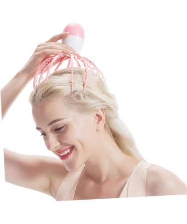 Healvian 2-in-1 Electric Scalp Massage Brush & Scratching Post - Pink Baby Octopus Design for Ultimate Head Relaxation & Tingling Relief | International Shipping Available - Buy Online on GoSupps.com