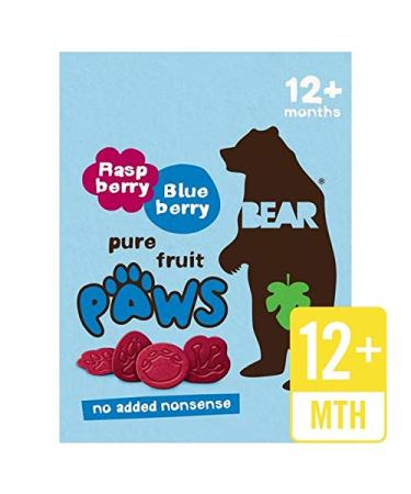 BEAR Bear Paw Fruit Treats - Arctic Raspberry and Blueberry Multipack 5 x 20g - Pack of 6