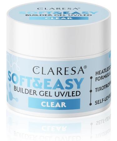  CLARESA Claresa Medium-High Density Builder Gel Tissue-Based Self-Leveling Easily Stapled Adheres Perfectly to the Nail Easy to File Soft and Easy Builder Gel CLEAR 90g - Buy Online on GoSupps.com