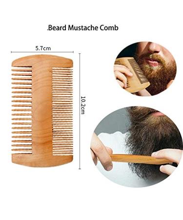 GYSURYB 4pcs Beard Brush Comb Set for Men | Mustache & Beard Grooming Tool | Hair Styling Care Kit with Bag - International Shipping Available - Buy Online on GoSupps.com