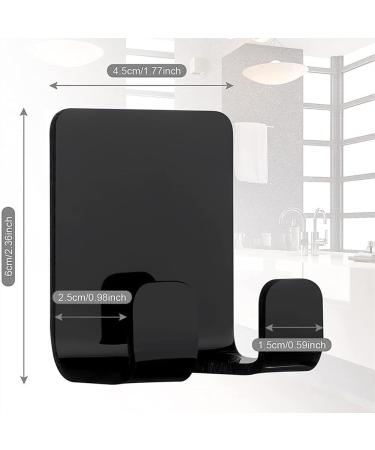 MorechiOce 8-Piece Waterproof Razor Holder Hooks - No Drill Wall Adhesive Storage for Key & Phone - Black - Buy Online on GoSupps.com