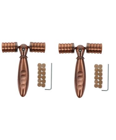 Healeeved 2 Sentences Moxibusion instrument Smoking Moxibusion-Burner holder Moxibusstauststab Air purlers Mozibusion-burner-pot roller steel body roller rod bronzex2st 18.3x14.5cmx2pcs
