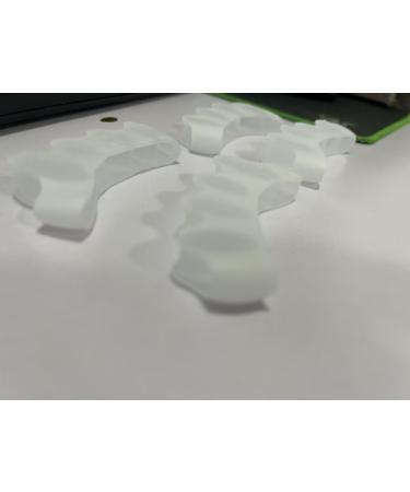 Silicone Toe Separators (2 Pair) - Toe Straighteners and Spacers for Curled, Overlapping Toes - Toe Stretcher for Toe Relaxation and Relief - Transparent Color - Buy Online on GoSupps.com