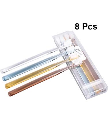 Artibetter Soft Bristle Clear Plastic Toothbrush - Small Head, Travel Portable - 8pcs - Buy Online on GoSupps.com