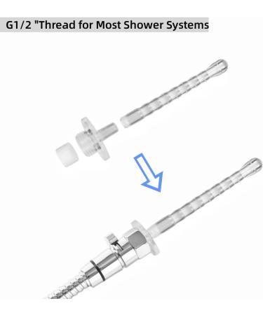 Shower Enema System with Silicone Nozzle Set - 3 Nozzles + Dust Cover G1/2 Thread Compatible with Most Shower Systems - International Shipping Available - Buy Online on GoSupps.com