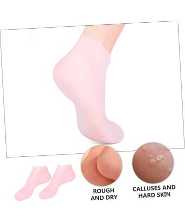 Ipetboom 1 Set Hydrating Sock Gloves Foot Care Socks Gloves Cuticles Socks Gloves Silicone Gel Socks Silicone Mitts Foot Socks Dry Feet Women's High Heels Dry Hands Pink Sebs - Buy Online on GoSupps.com