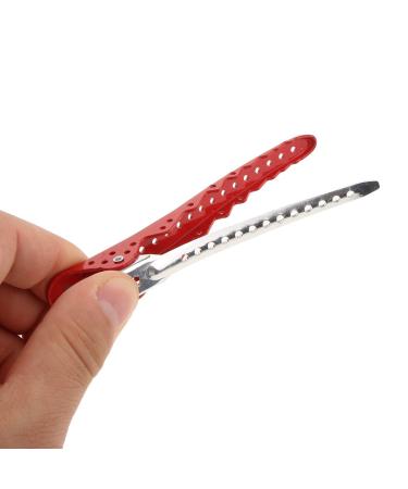 MagiDeal Red Hair Sectioning Clips Set - 6 Professional Hairdresser Hair Clips for Easy Styling & Sectioning - Buy Online on GoSupps.com