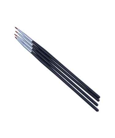 VINTORKY 4pcs Fine Eyeliner Brush Eye Makeup Brush Thin Tip Makeup Brush Makeup Brush Kit Fiber Black