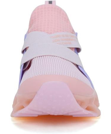 Coolloog Kids Sneakers - Lightweight Breathable Sport Shoes for Boys and Girls | Orange Pink - Size 1 Big Kid - Buy Online on GoSupps.com