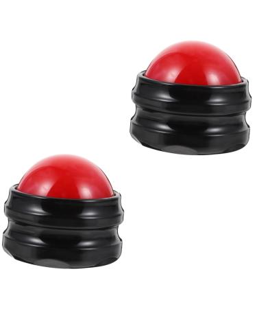 Beaupretty 2 STK massage beam Portable massage lounger Seachable massage devices Yoga massage rolling measurement tool Massageball Fitness training ball yoga supply multifunction accessories synthetic resin