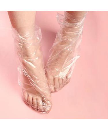 200 pcs Plastic Disposable Socks for Foot Pedicure Plastic Disposable Booties Paraffin Wax Spa Treatment Paraffin Wax Bath Liners for Feet Clear Foot Mask Socks(COLOUR:Transparent) - Buy Online on GoSupps.com